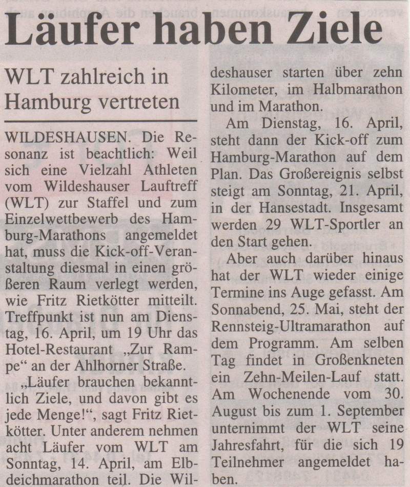 Start Wildeshauser 1-2
