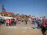 Start/Ziel am Sonntag Morgen